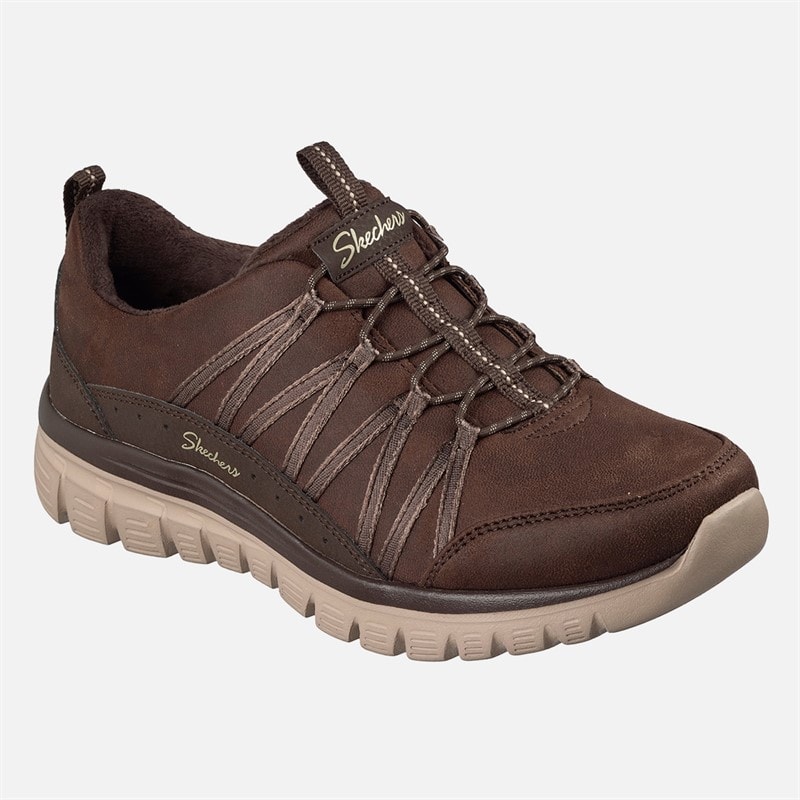 SKECHERS Dame yndefuld hyggelig krammesneakers Brun - Billede 3