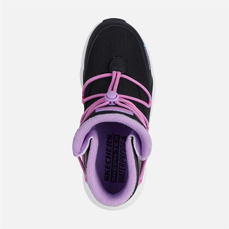 SKECHERS Piger Turbo Tread Vandtætte Slip Ins Sneakers Sort - Billede 4