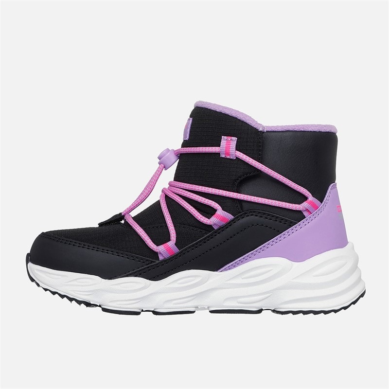 SKECHERS Piger Turbo Tread Vandtætte Slip Ins Sneakers Sort - Billede 5