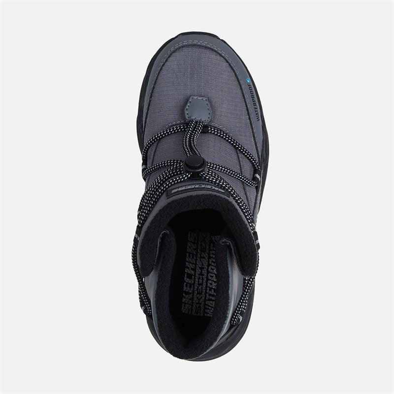 SKECHERS Drenge Turbo Tread Vandtætte Slip Ins Sneakers Grå - Billede 4