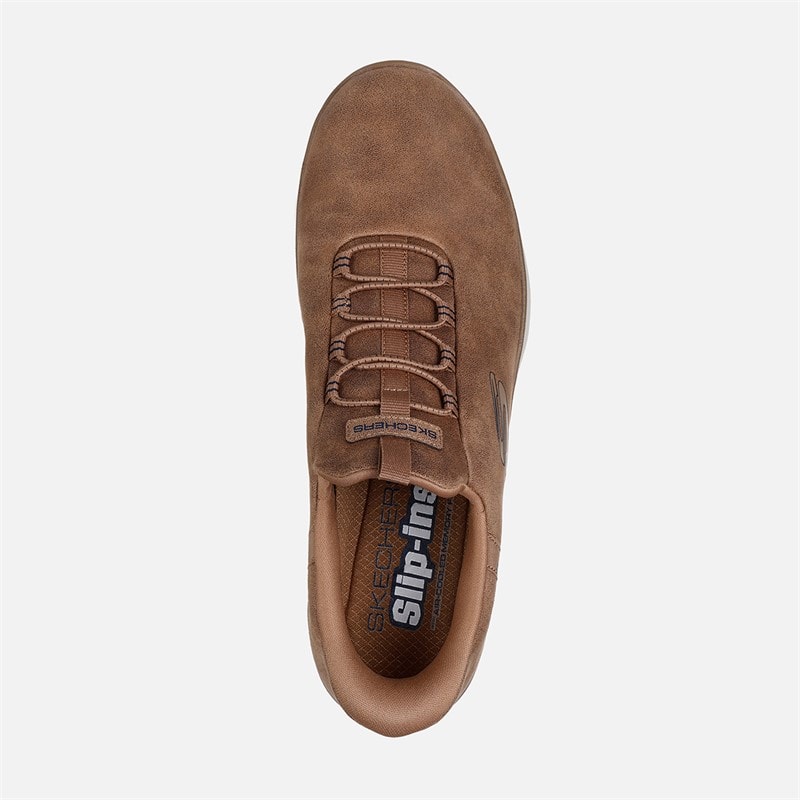 SKECHERS Herre Korlo Slip In Sneakers Brun - Billede 4