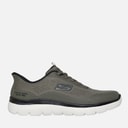 SKECHERS Herre Summits Leyter Slip Ins Sneakers Oliven
