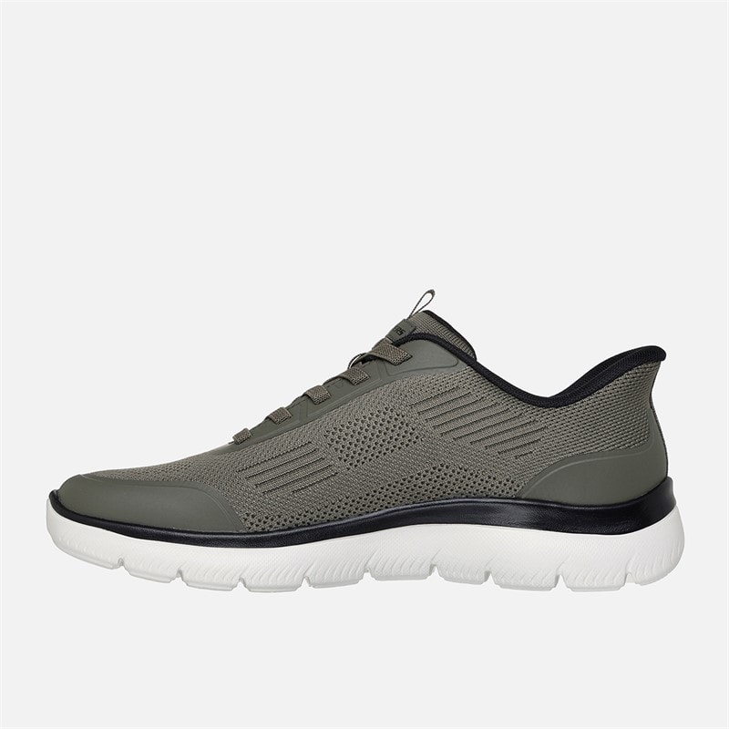 SKECHERS Herre Summits Leyter Slip Ins Sneakers Oliven - Billede 5