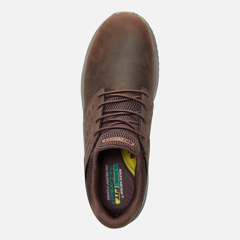 SKECHERS Herre Delson 3.0 Ezra Sko Dark Brown - Billede 4