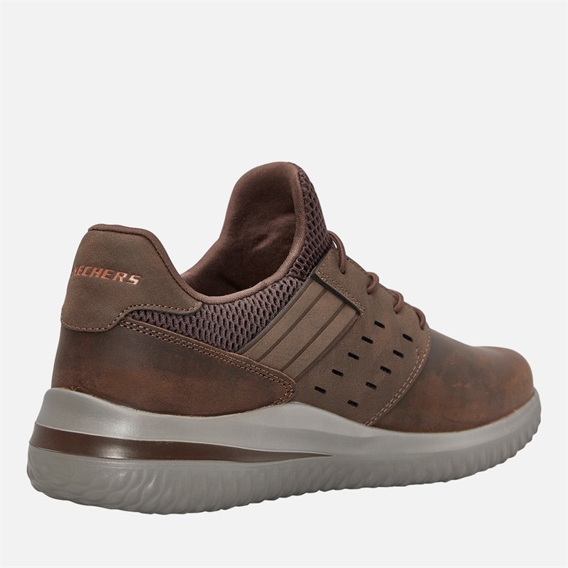 SKECHERS Herre Delson 3.0 Ezra Sko Dark Brown - Billede 5