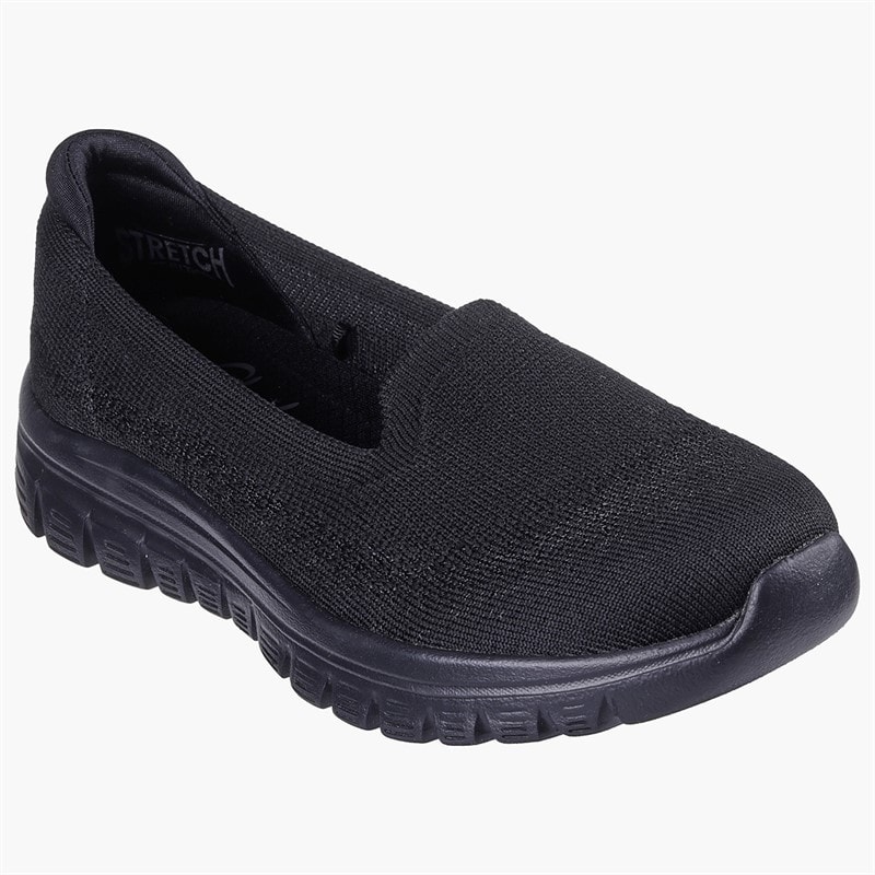SKECHERS Dame elegante sneakers Sort - Billede 3