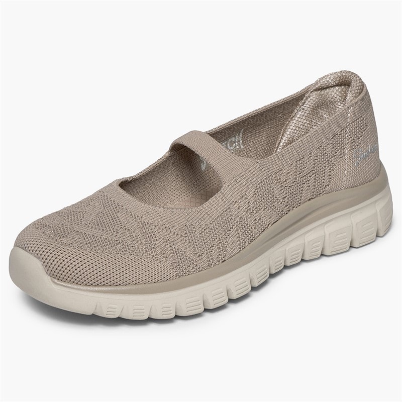 SKECHERS Dame elegante sneakers Natural - Billede 3