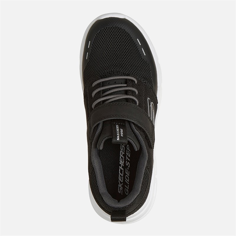 SKECHERS Drenge Glide Step Flow Sneakers Sort - Billede 4