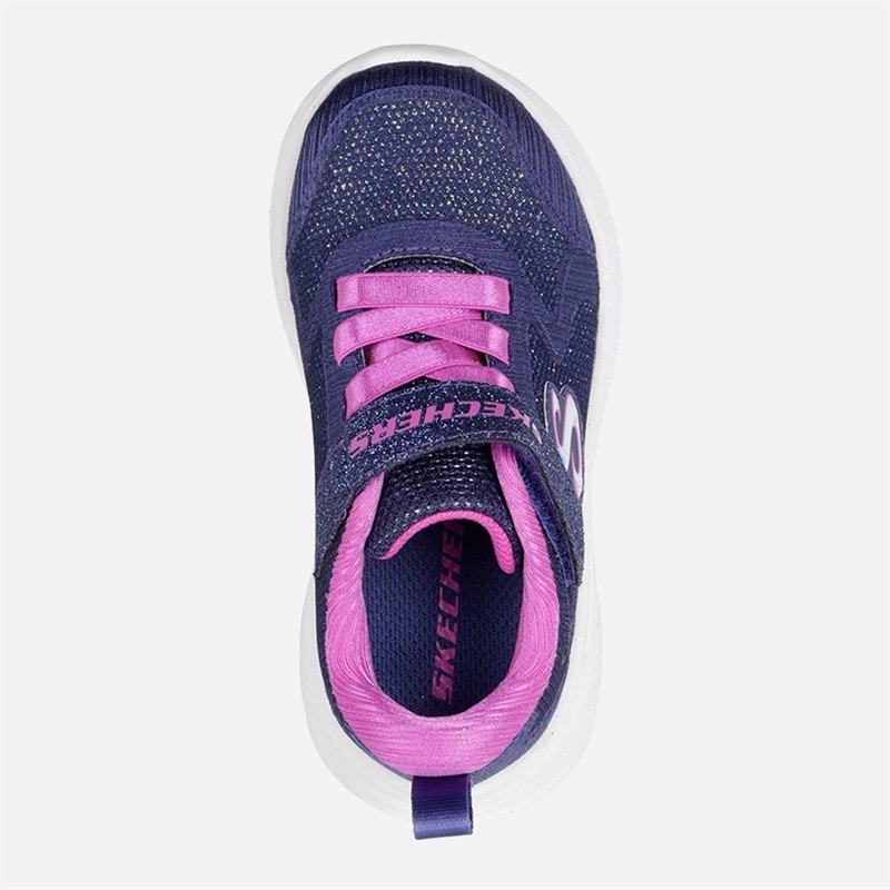 SKECHERS Baby Piger Wave 92 Sneakers Navy - Billede 4