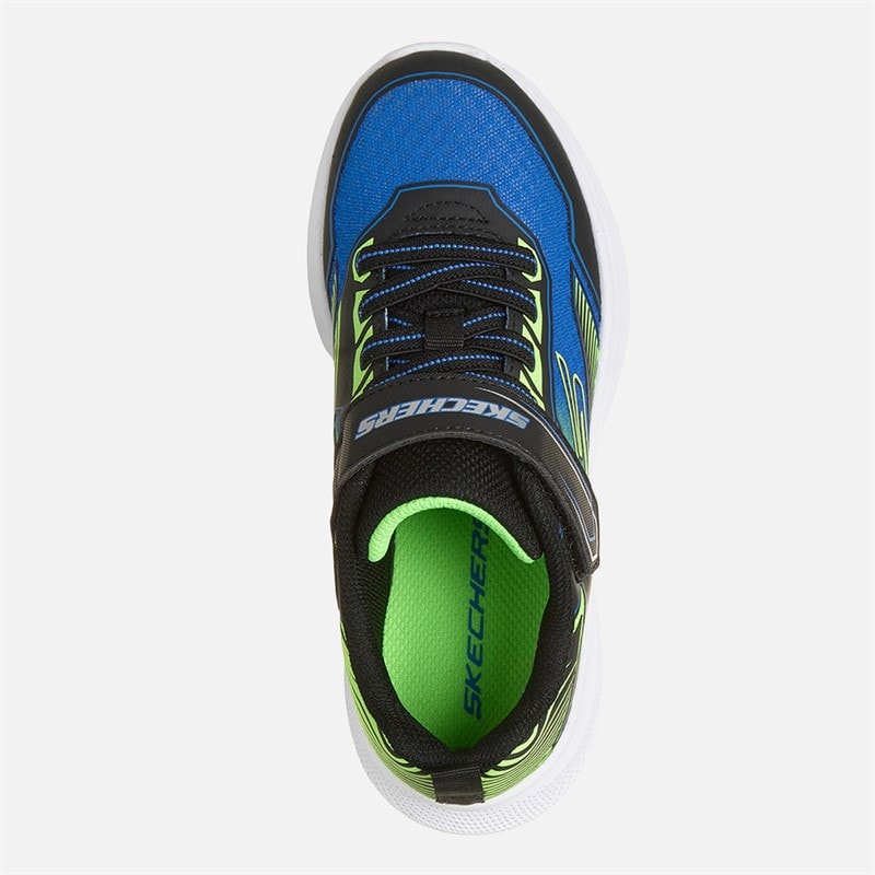 SKECHERS Drenge Microspec Velocity Grid Drift Sneakers Sort - Billede 4