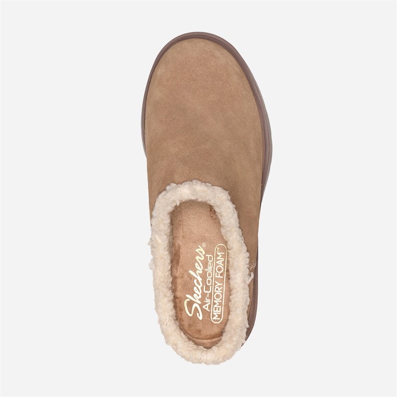 SKECHERS Dame Hyggelige By Åben Ryg Tøfler Chestnut - Billede 4