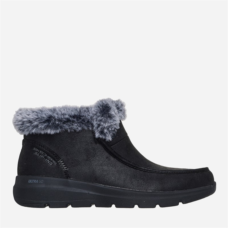 SKECHERS Dame Slip Ins Glacial Ultra Hyggelige Getaway Støvler Sort - Billede 1