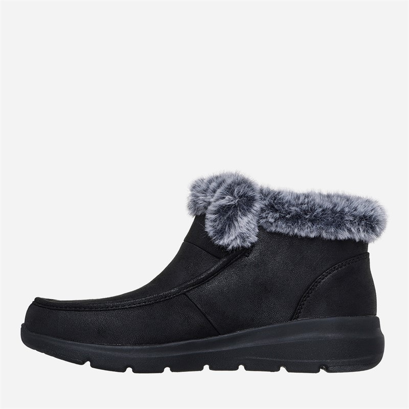 SKECHERS Dame Slip Ins Glacial Ultra Hyggelige Getaway Støvler Sort - Billede 5