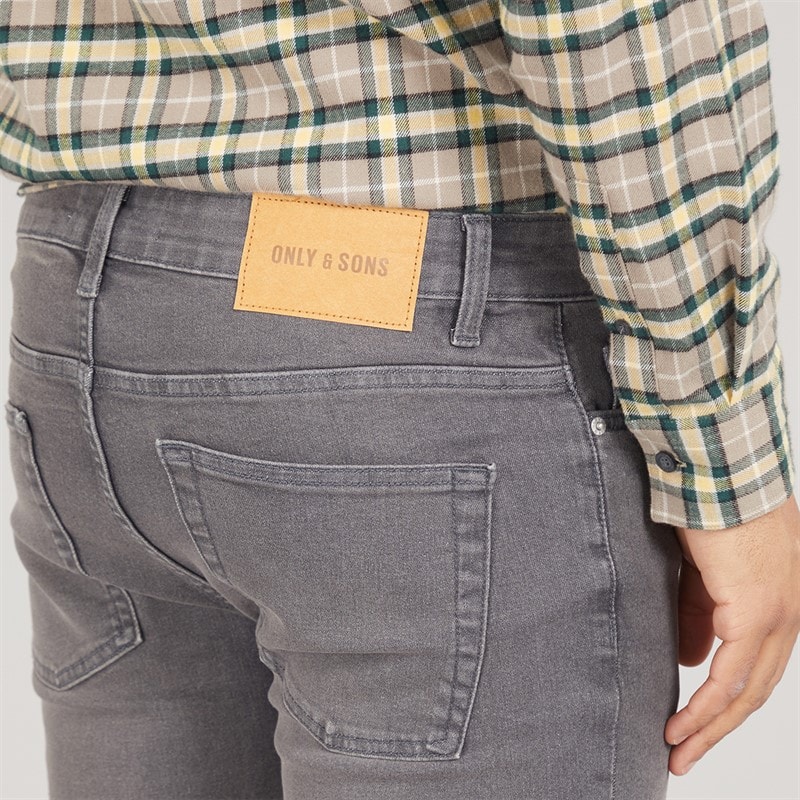 ONLY & SONS Herre Loom Slim Fit Jeans Grey Denim - Billede 3
