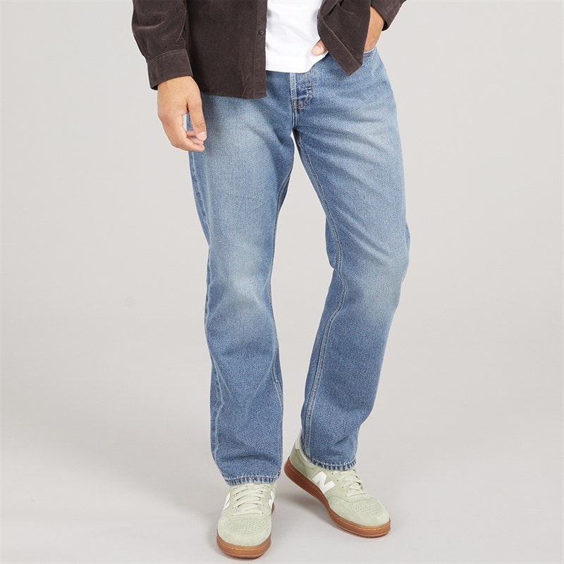 ONLY & SONS Herre Edge Lige Pasform Jeans Dark Blue Denim