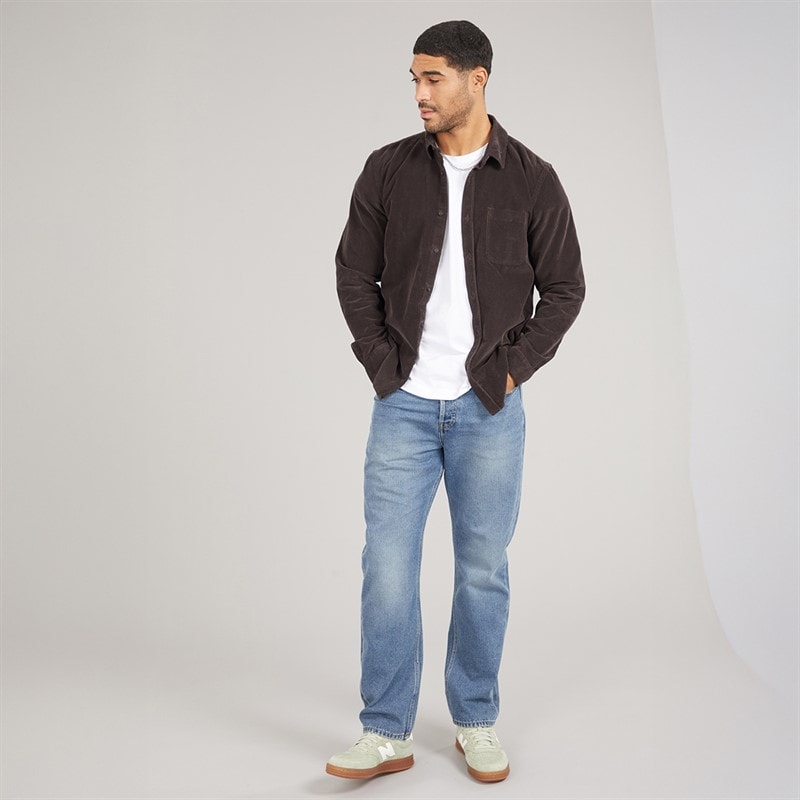 ONLY & SONS Herre Edge Lige Pasform Jeans Dark Blue Denim - Billede 4