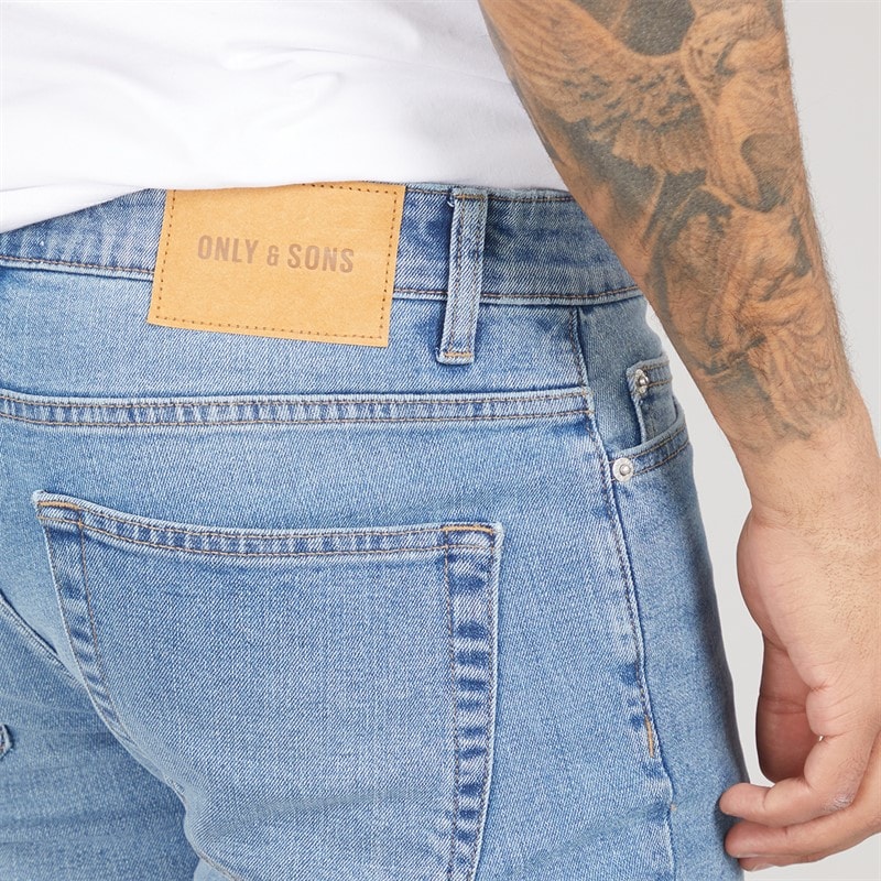 ONLY & SONS Herre Loom Slim Fit Jeans Medium Blue Denim - Billede 3