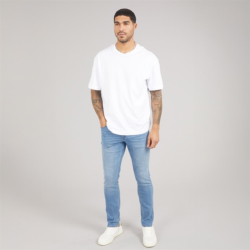 ONLY & SONS Herre Loom Slim Fit Jeans Medium Blue Denim - Billede 4