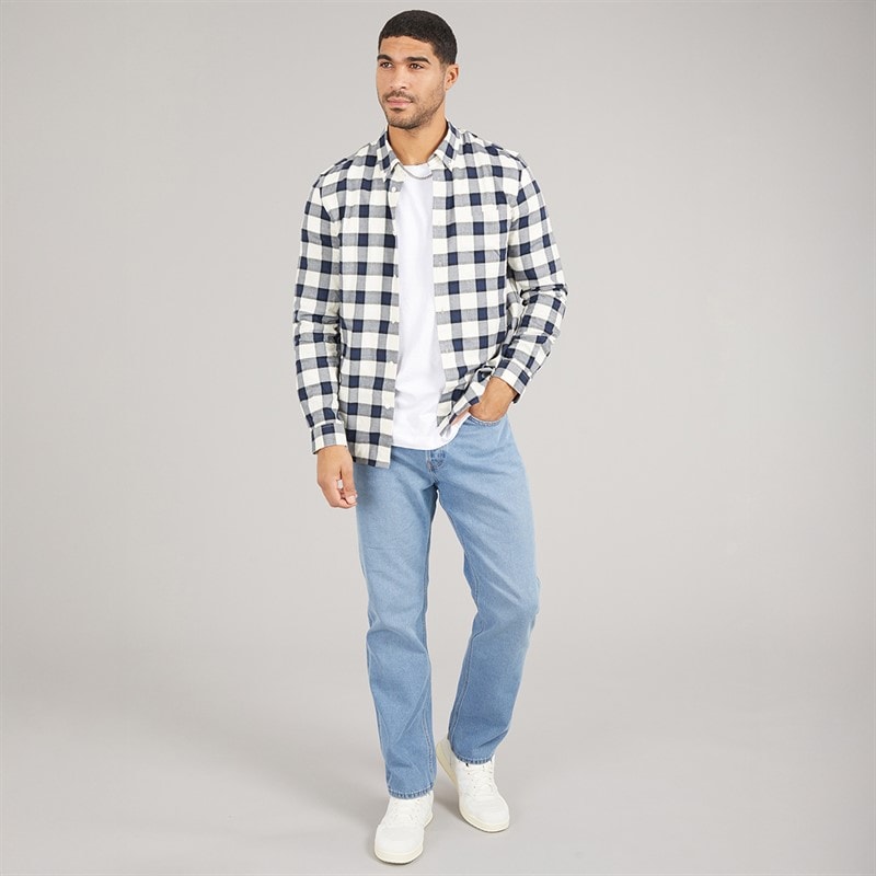 ONLY & SONS Herre Edge Lige Pasform Jeans Medium Blue Denim - Billede 4