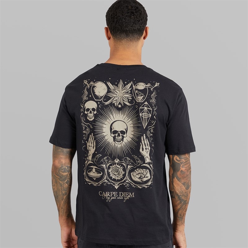 ONLY & SONS Tristan T-shirt til Herre afslappet pasform Sort/Skull - Billede 3