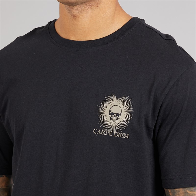 ONLY & SONS Tristan T-shirt til Herre afslappet pasform Sort/Skull - Billede 5