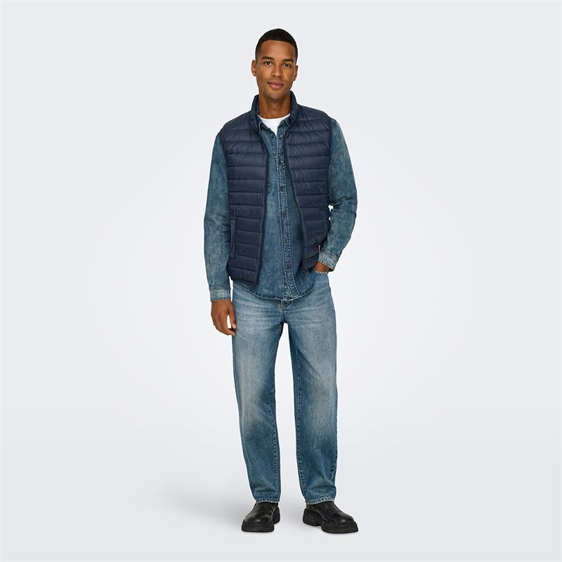 ONLY & SONS Herre Edge Lige Jeans Medium Blue Denim - Billede 2