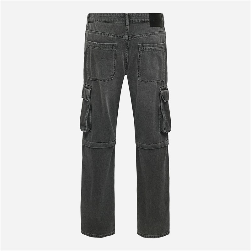 ONLY & SONS Herre Edge Lige Jeans Dark Grey Denim - Billede 2
