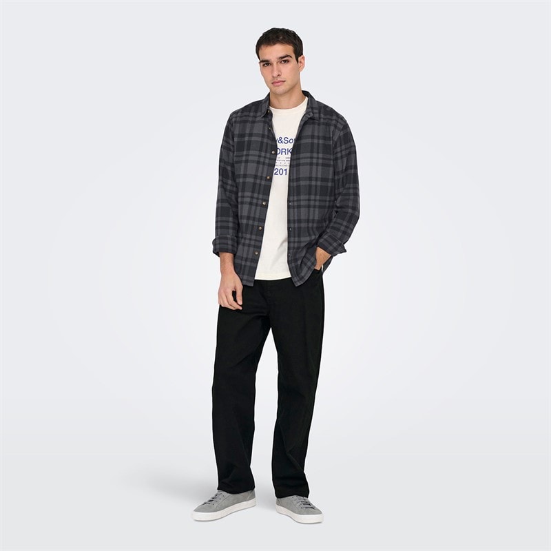 ONLY & SONS Herre Fade Løse Jeans Black Denim - Billede 2