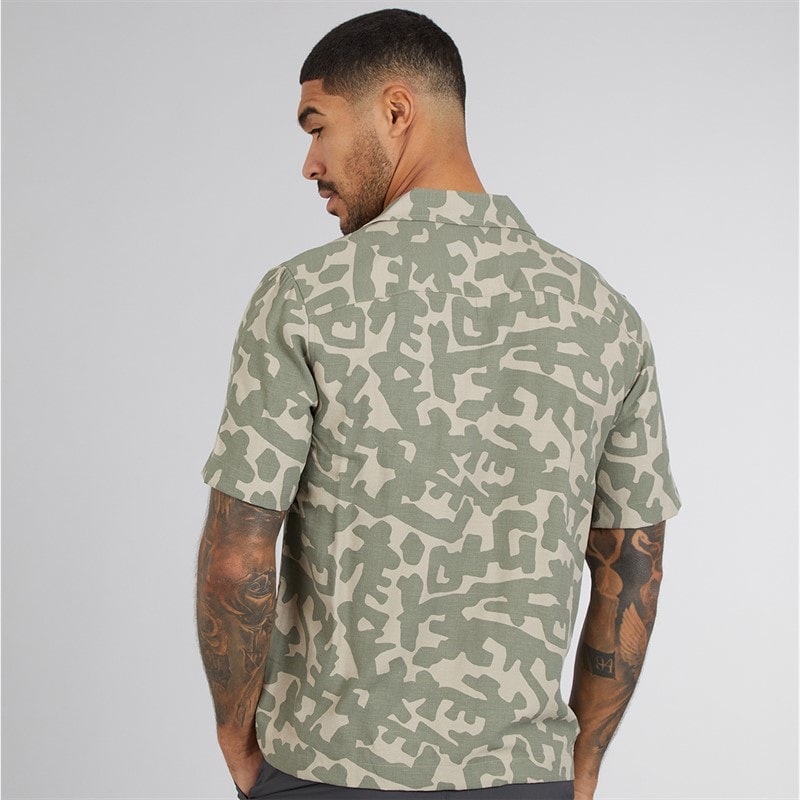 ONLY & SONS Herre Sommer Resort Kortærmet Skjorte Agave Green - Billede 2