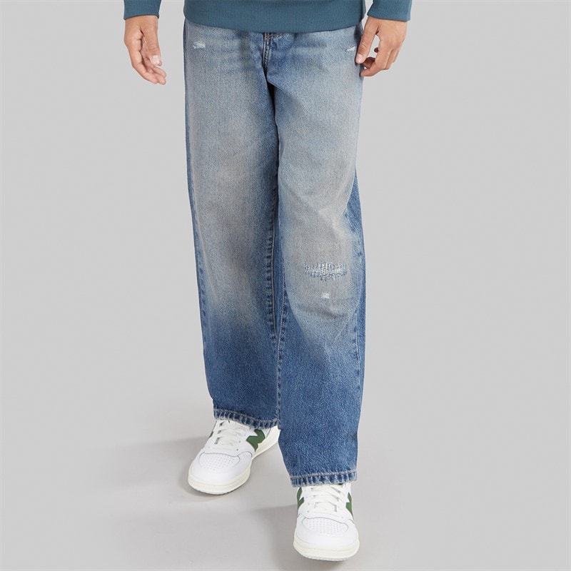 ONLY & SONS Drenge Edge Lige Pasform Jeans Dark Blue Denim - Billede 1