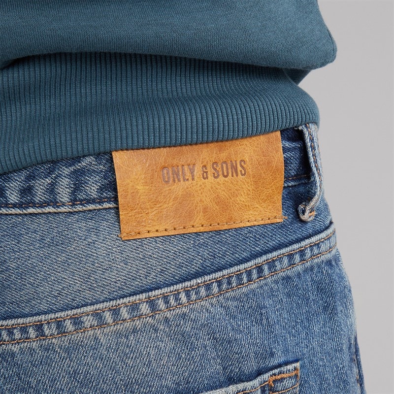 ONLY & SONS Drenge Edge Lige Pasform Jeans Dark Blue Denim - Billede 3