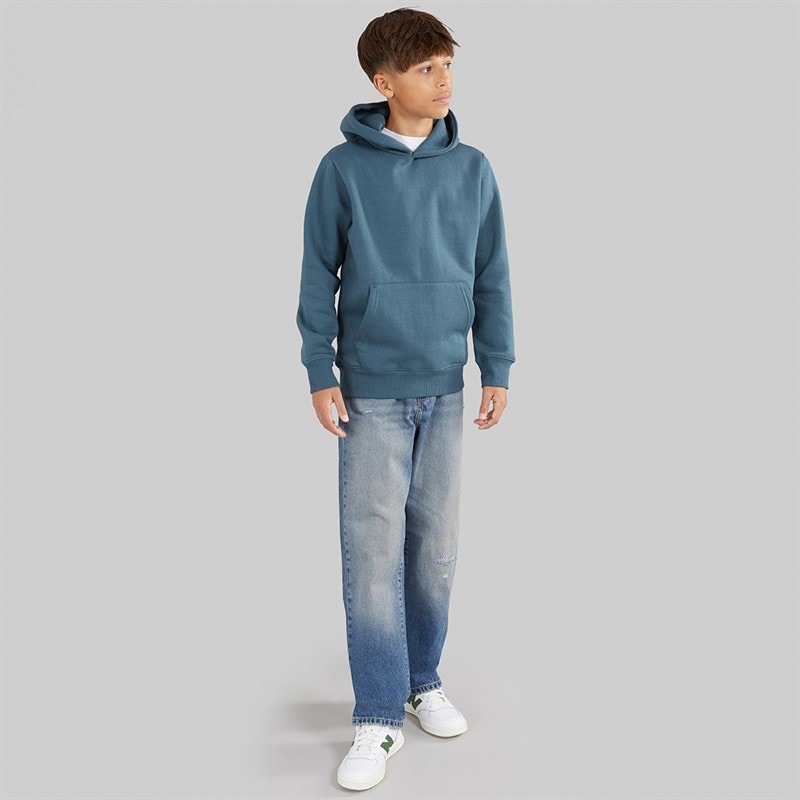 ONLY & SONS Drenge Edge Lige Pasform Jeans Dark Blue Denim - Billede 4