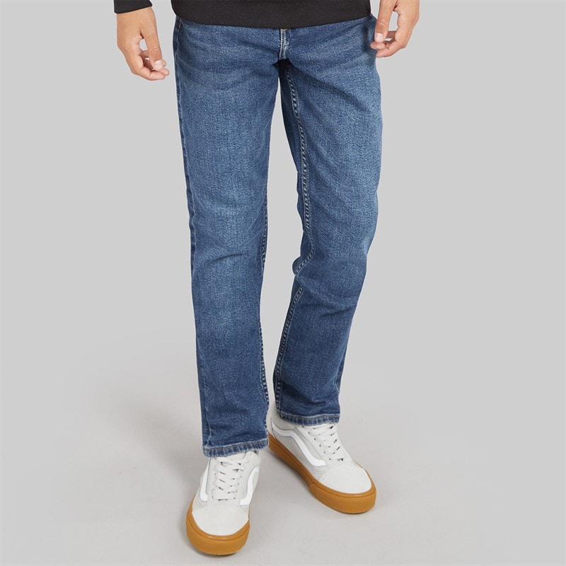 ONLY & SONS Drenge Weft Almindelig Pasform Jeans Dark Blue Denim - Billede 1