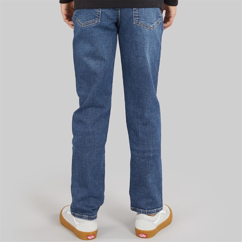 ONLY & SONS Drenge Weft Almindelig Pasform Jeans Dark Blue Denim - Billede 2
