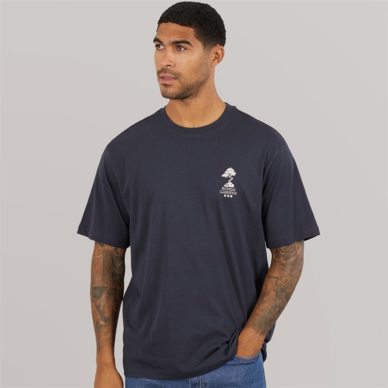 ONLY & SONS Herre Tristan Afslappet Bonsai T-shirt Dark Navy - Billede 2