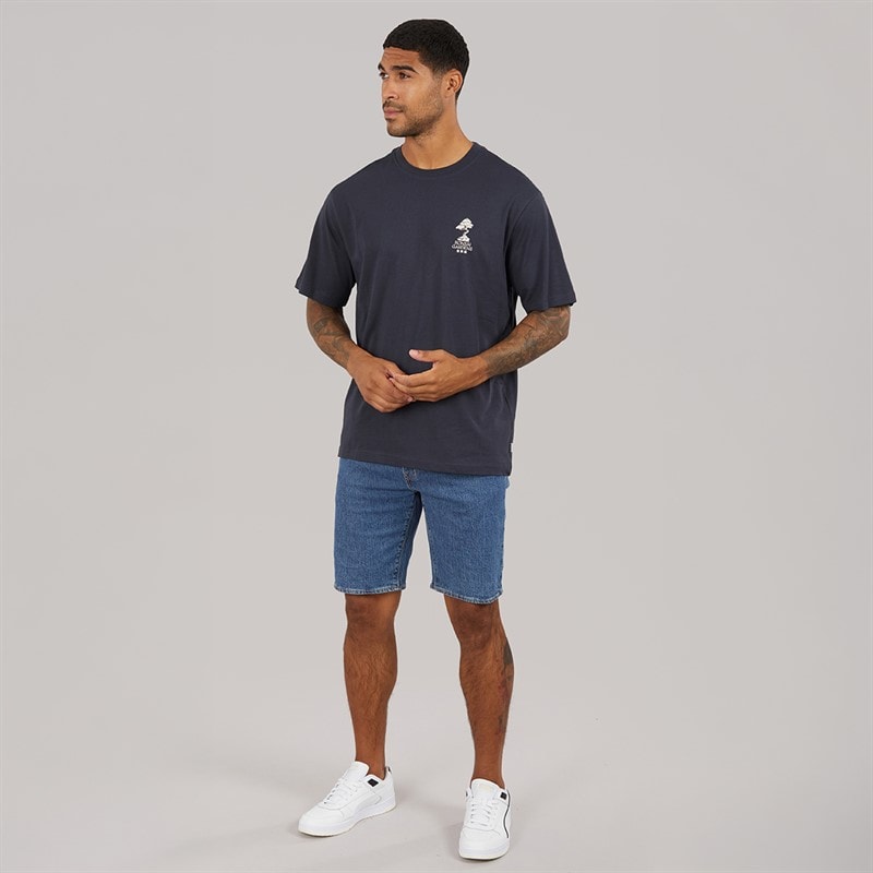 ONLY & SONS Herre Tristan Afslappet Bonsai T-shirt Dark Navy - Billede 4