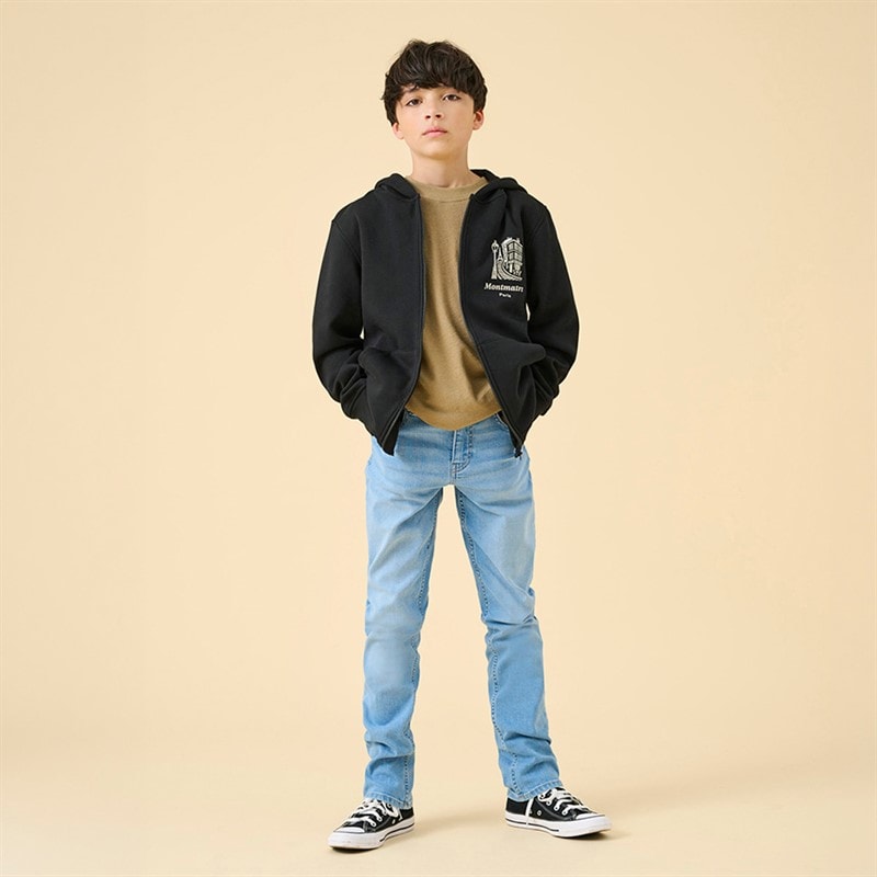 ONLY & SONS Drenge Lærred Regular Fit Jeans Light Blue Denim - Billede 4