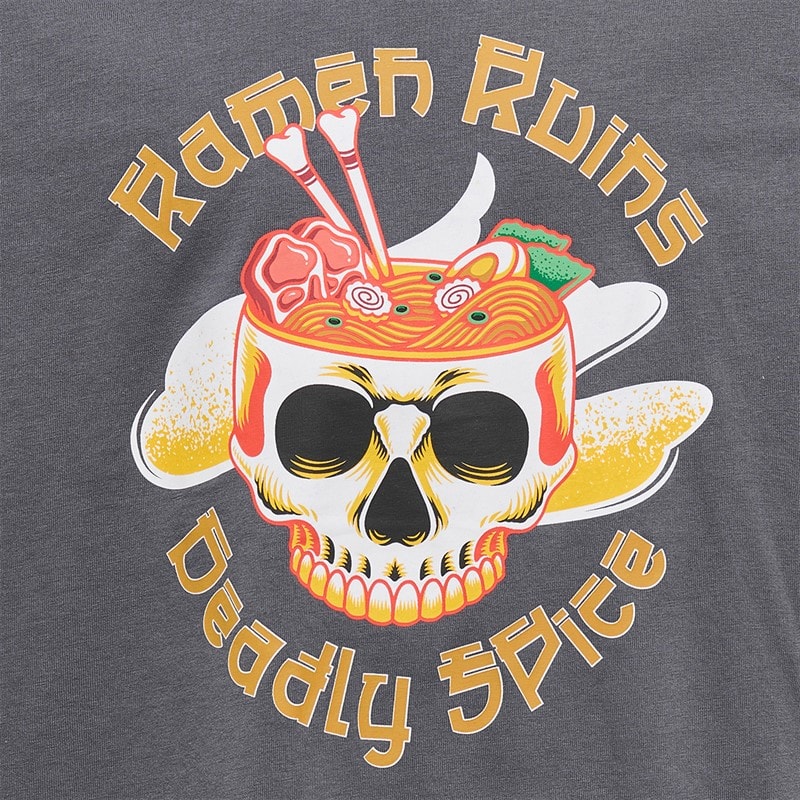 ONLY & SONS Drenge Fred Tonkotsu T Shirt Blackened Pearl - Billede 3