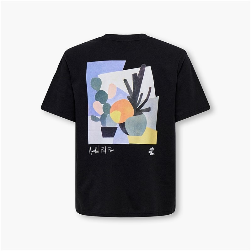 ONLY & SONS Drenge Fred Beaufort T Shirt Sort - Billede 2