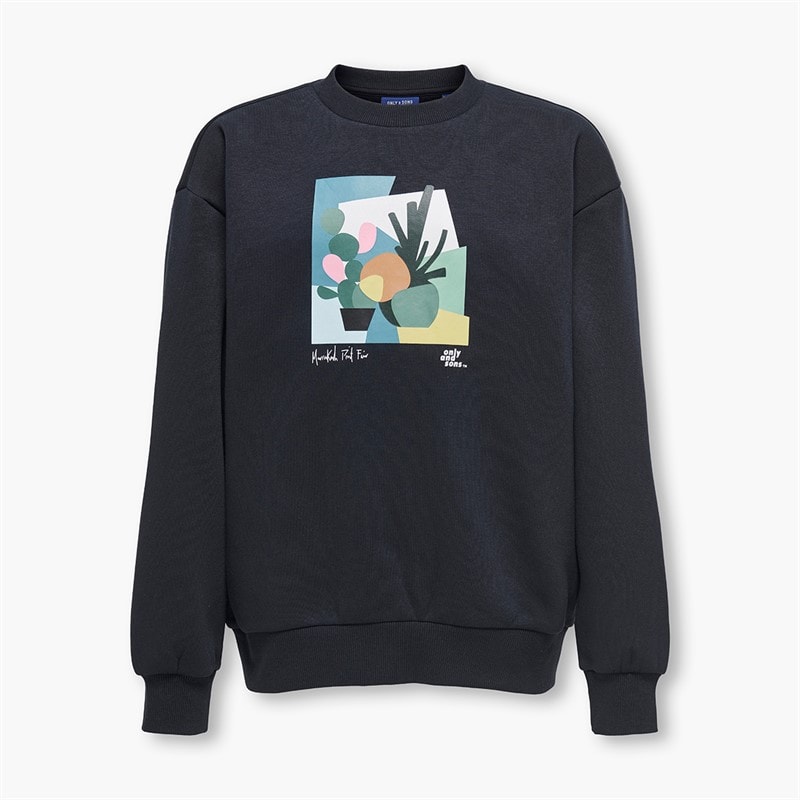 ONLY & SONS Drenge Beaufort Sweatshirt Sort