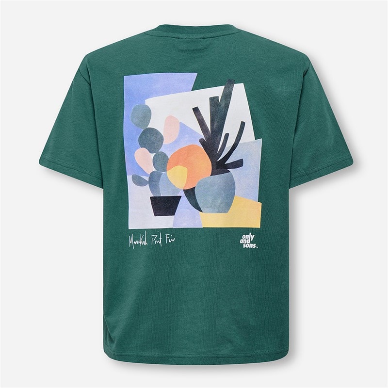 ONLY & SONS Drenge Fred Beaufort T-shirt Mallard Green - Billede 1