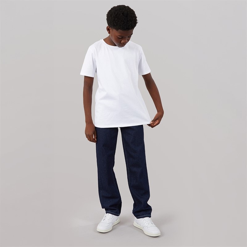 ONLY & SONS Drenge Edge Lige Pasform Jeans Dark Blue Denim - Billede 3