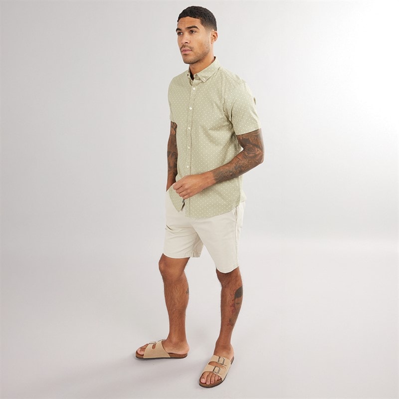THREADBARE Herre Wests Chino Shorts Lys Sten - Billede 3