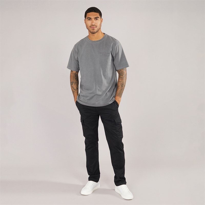 THREADBARE Herre Battled Cargo Bukser Sort - Billede 3