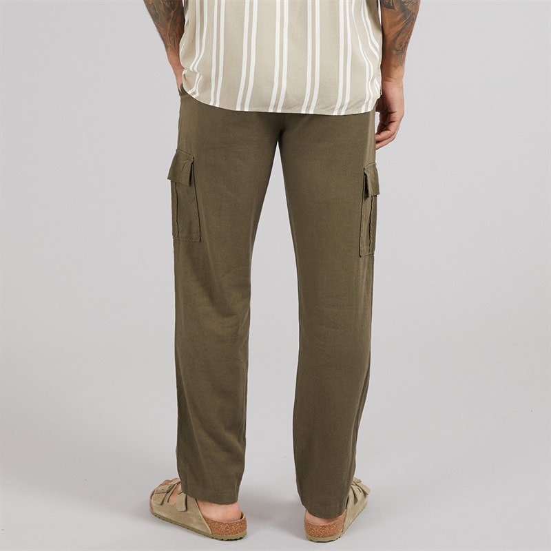 THREADBARE Herre Ramsay Linned Bukser Khaki - Billede 2