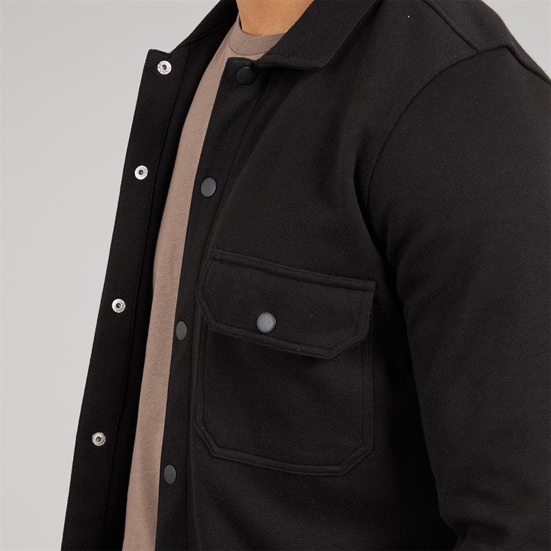 THREADBARE Herre Relay Langærmet Shacket Sort - Billede 3