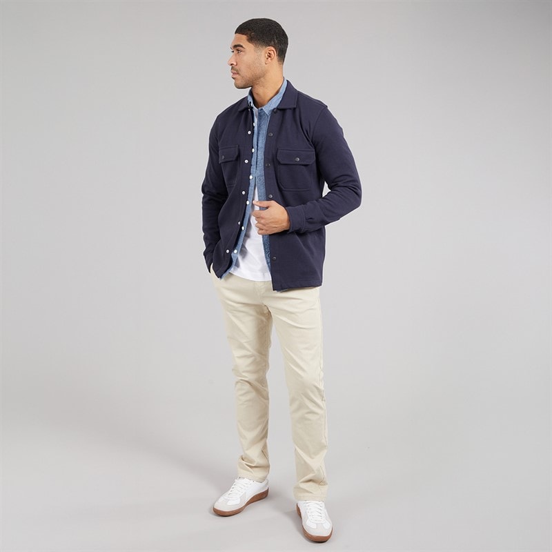 THREADBARE Herre Relay Langærmet Shacket Navy - Billede 4