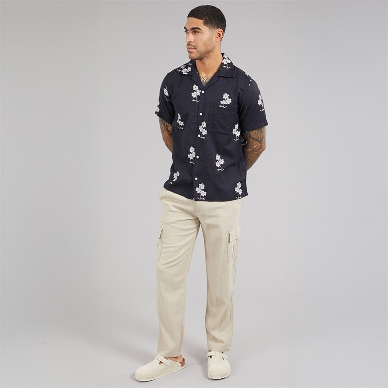 THREADBARE Herre Ramsay Linned Bukser Stone - Billede 3