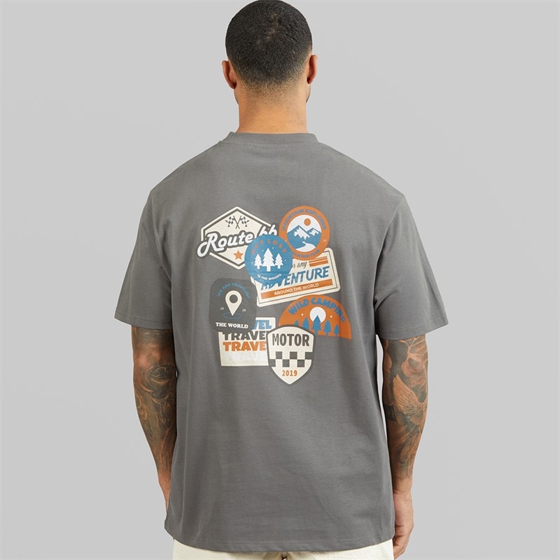 THREADBARE Herre Nol T-shirt Slate - Billede 3