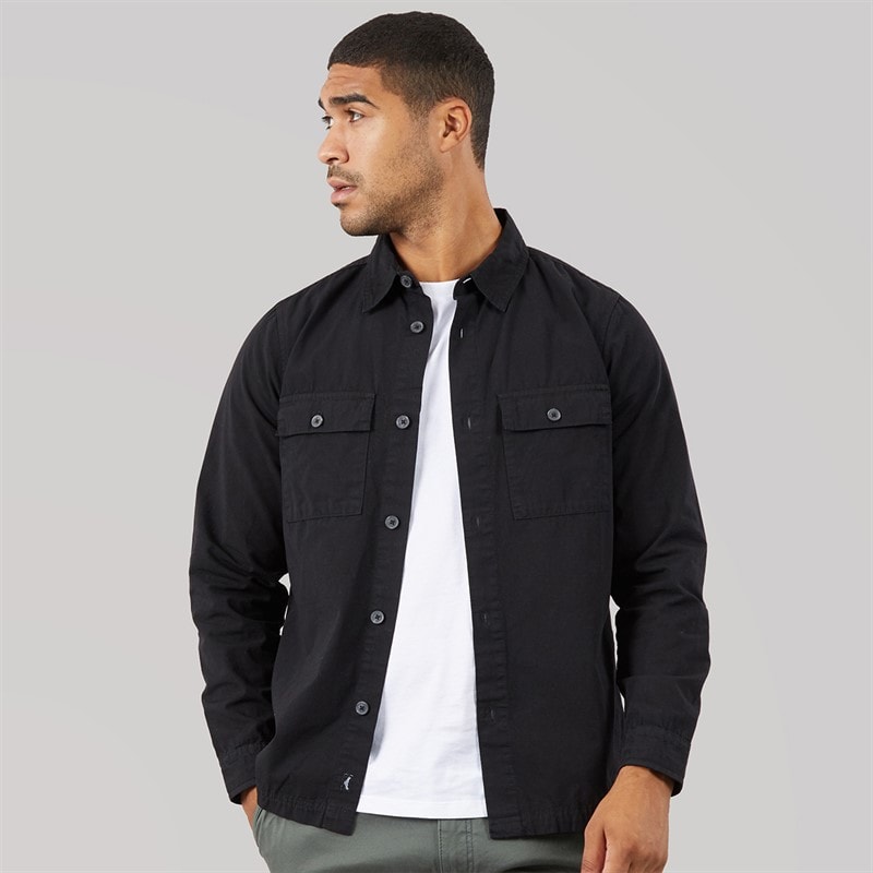 THREADBARE Herre Mini Shacket Sort